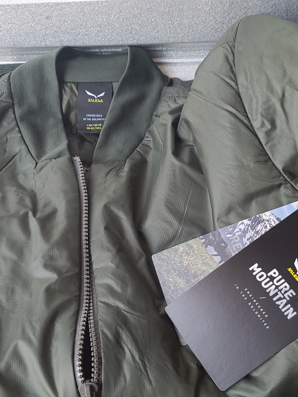 Salewa Womens Large Olive Green Bomber Jacket - Picture 3 of 11